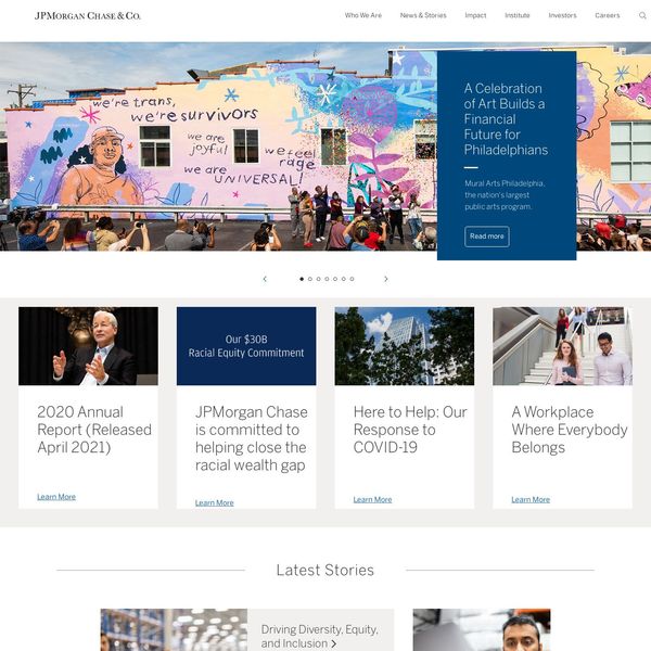 JPMorgan Chase & Co. home page image.