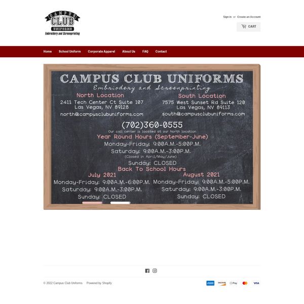 campus club uniforms north