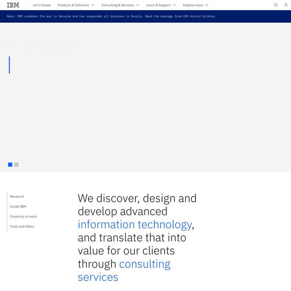 IBM Romania home page image.