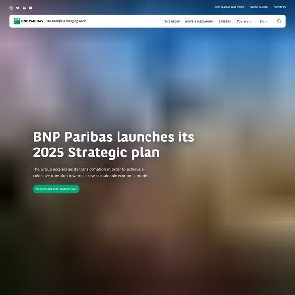 BNP Paribas home page image.