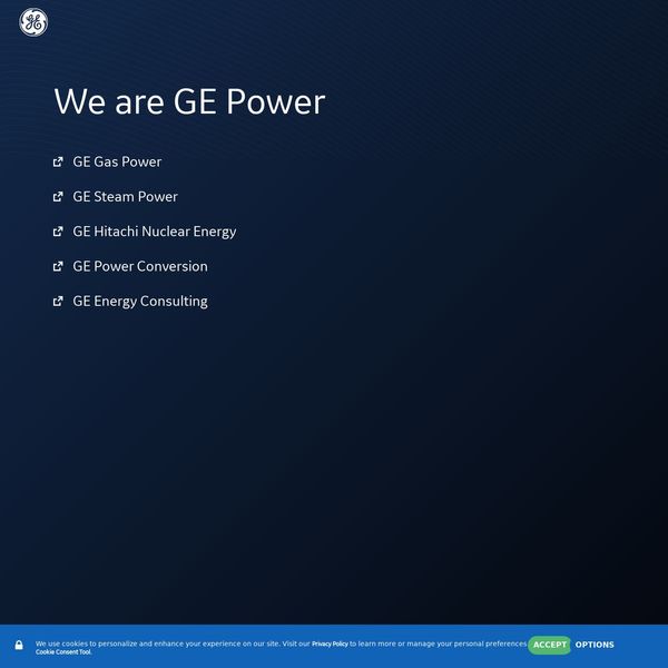 GE Power home page image.