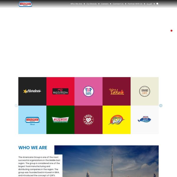 Americana Restaurants home page image.