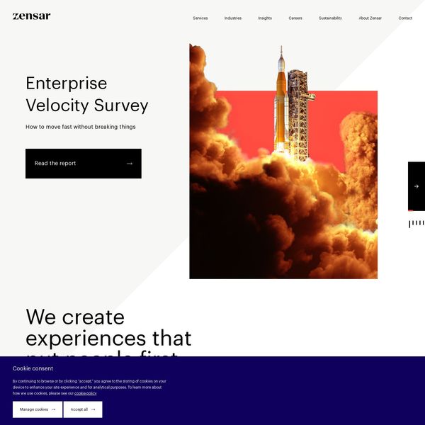 Zensar Technologies Ltd. home page image.