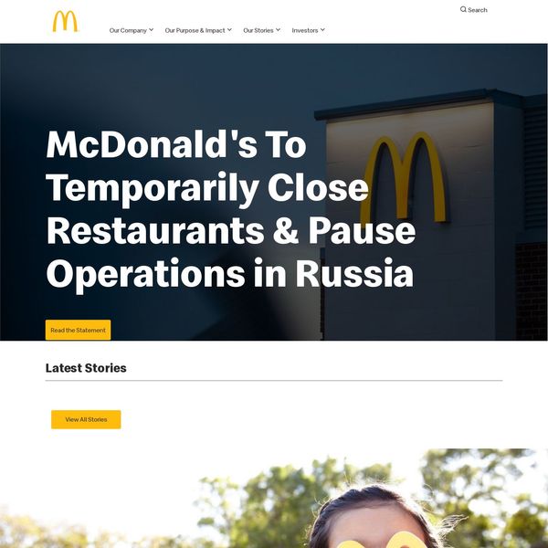 McDonald's home page image.