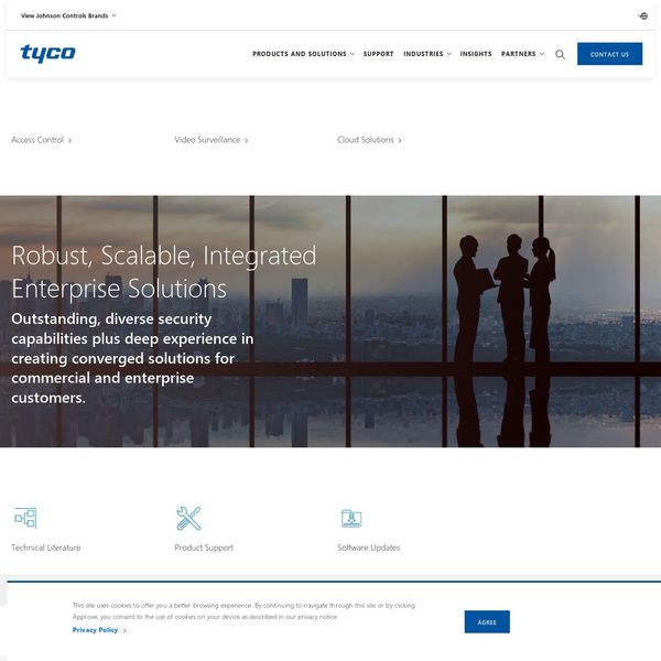 Tyco home page image.