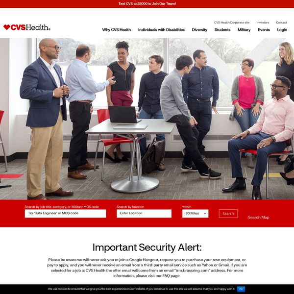 CVS Health home page image.