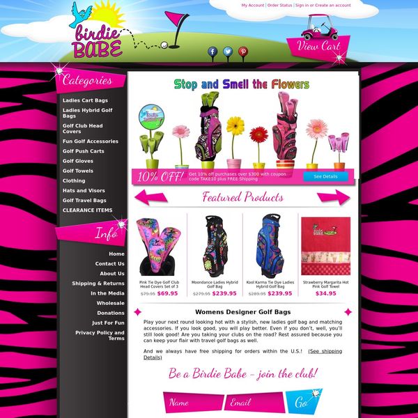 Hybrid Designer Ladies Golf Bags by Birdie Babe Golf – African