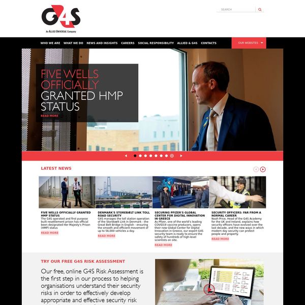 G4S home page image.