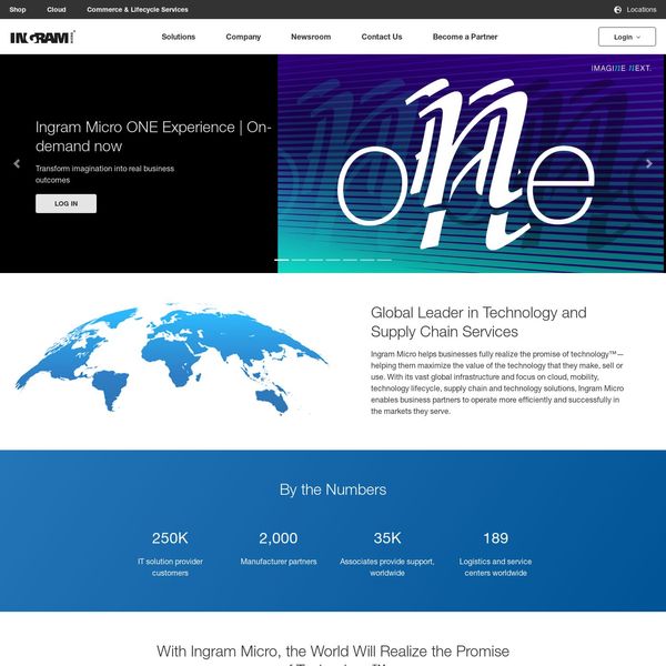 Ingram Micro home page image.