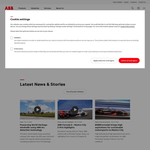 ABB home page image.