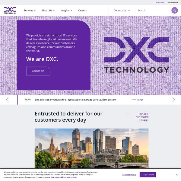 DXC Consulting ANZ home page image.