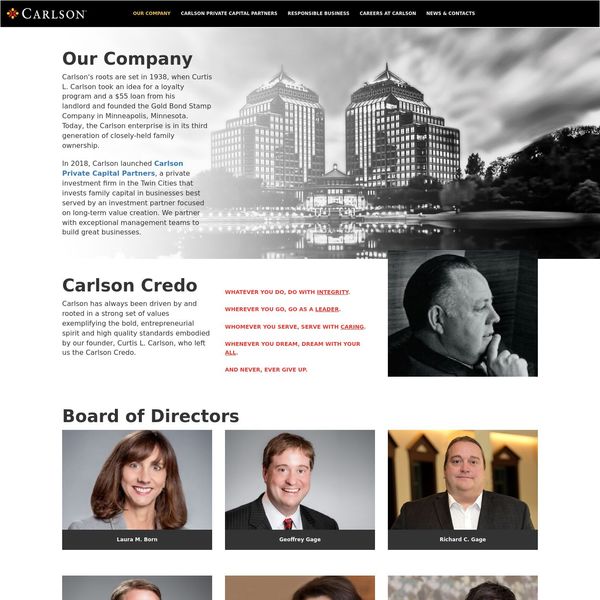 Carlson home page image.