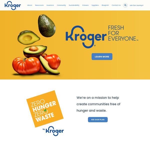 Kroger home page image.