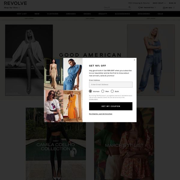 REVOLVE home page image.