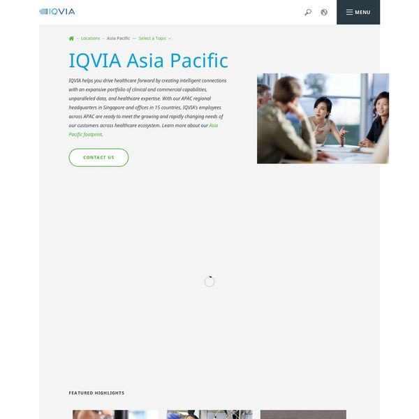 IQVIA Asia Pacific home page image.