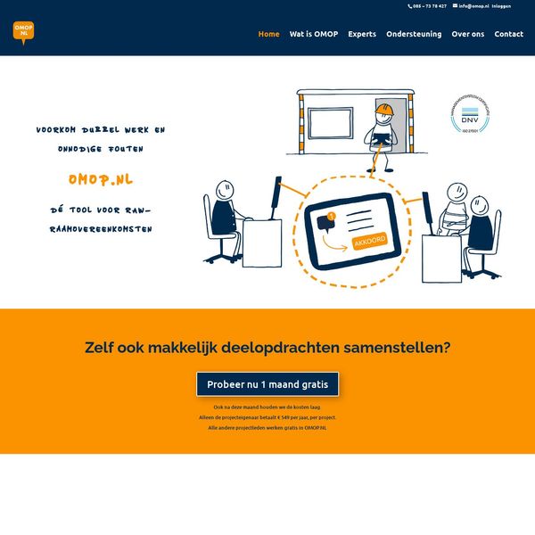 OMOP.NL home page image.